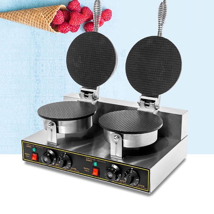 Máy làm bánh quế cuộn công nghiệp 2400W điều chỉnh 50 - 300 độ, làm nóng nhanh
