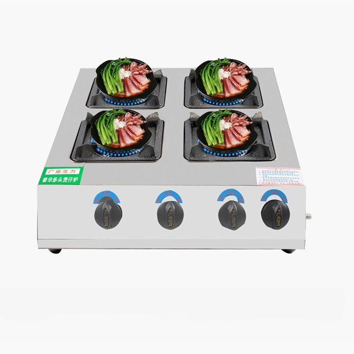 Bếp ga công nghiệp 4 họng đốt nhiệt độ cao, ngọn lửa tỏa đều