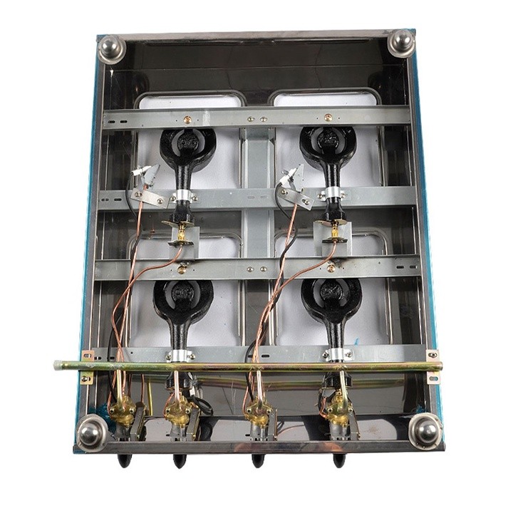 Bếp ga công nghiệp 4 họng đốt nhiệt độ cao, ngọn lửa tỏa đều