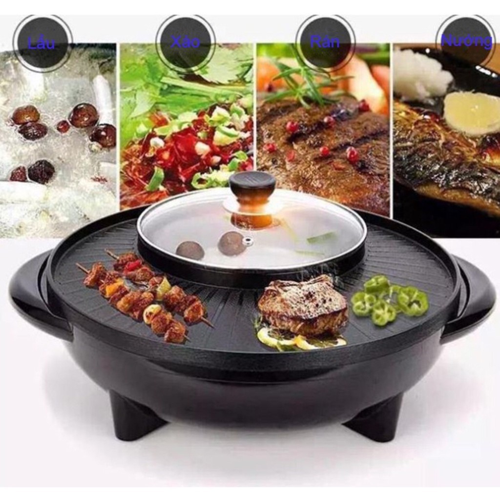 Bếp lẩu nướng đa năng - Nồi nướng lẩu 2 ngăn