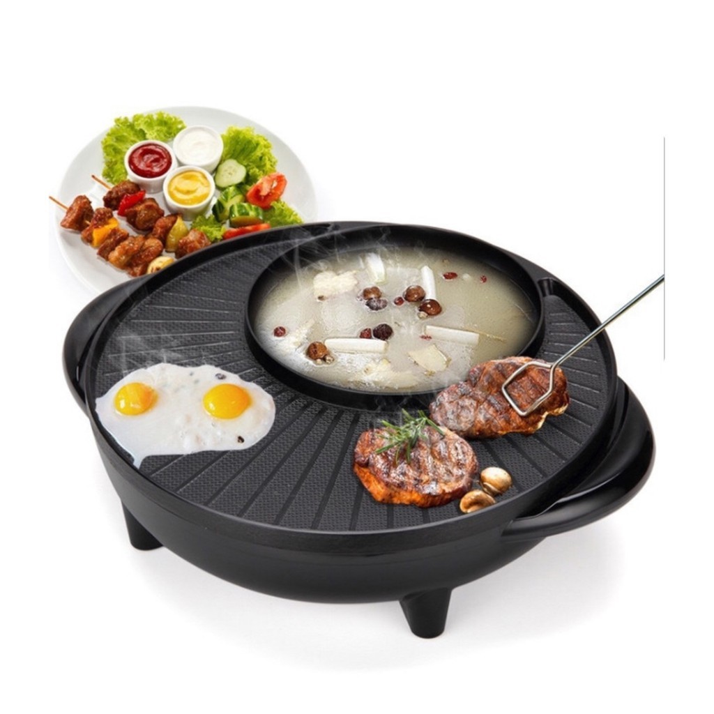 Bếp lẩu nướng đa năng - Nồi nướng lẩu 2 ngăn