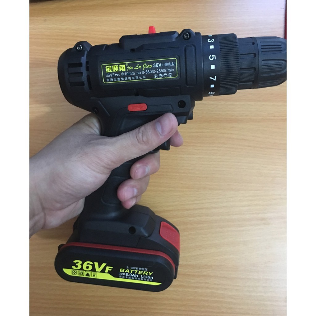 Máy khoan pin cầm tay 36V 2 pin kèm nhiều phụ kiện