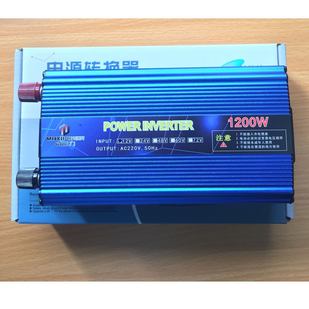 Bộ chuyển đổi nguồn điện MAXIPOWER 1200W giải pháp mất điện không gây ồn, ô nhiễm