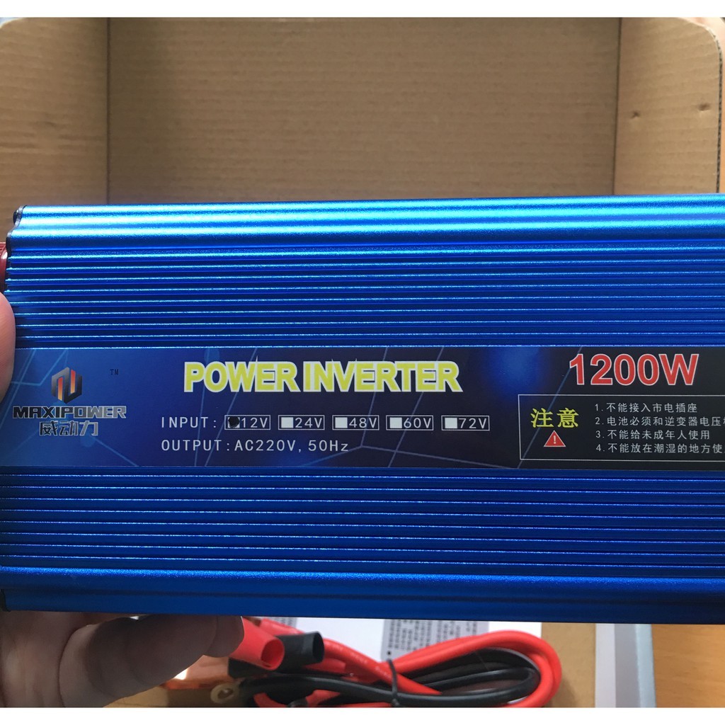 Bộ chuyển đổi nguồn điện MAXIPOWER 1200W giải pháp mất điện không gây ồn, ô nhiễm