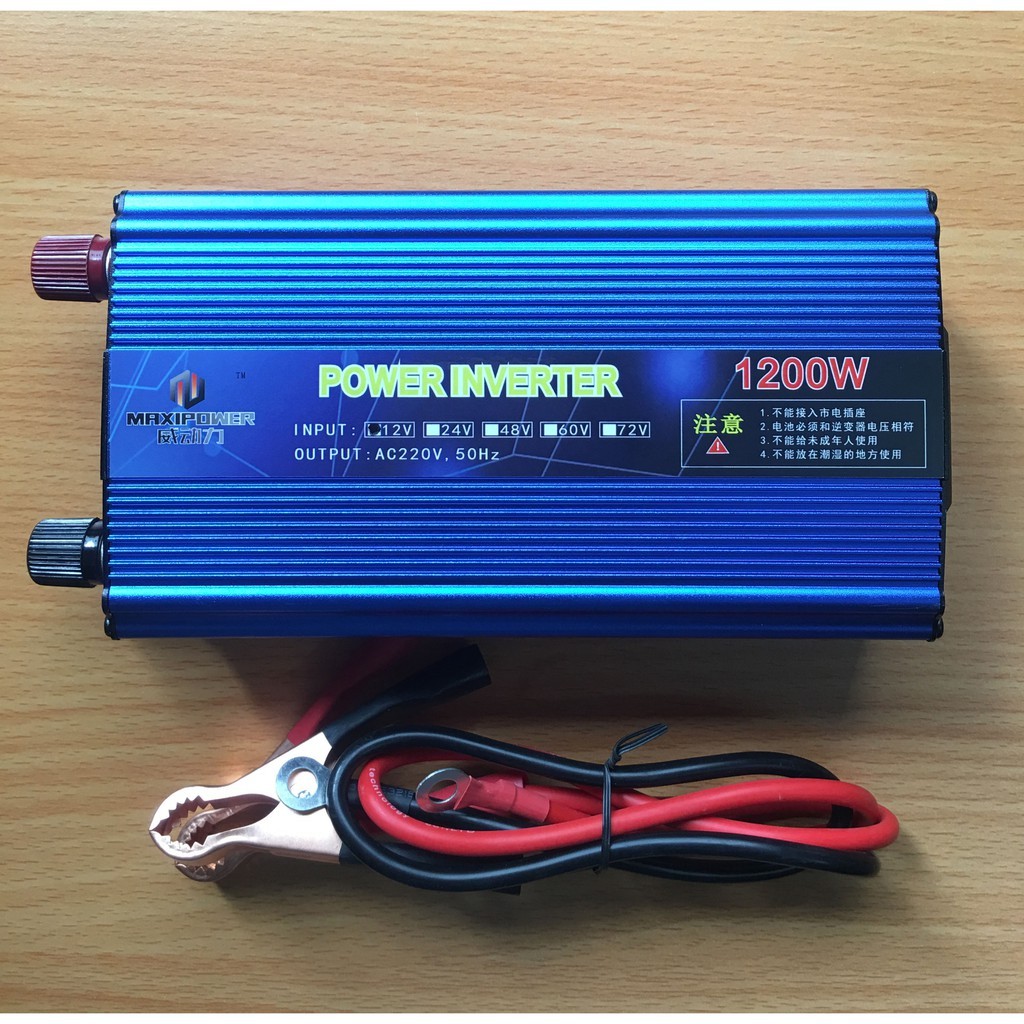 Bộ chuyển đổi nguồn điện MAXIPOWER 1200W giải pháp mất điện không gây ồn, ô nhiễm