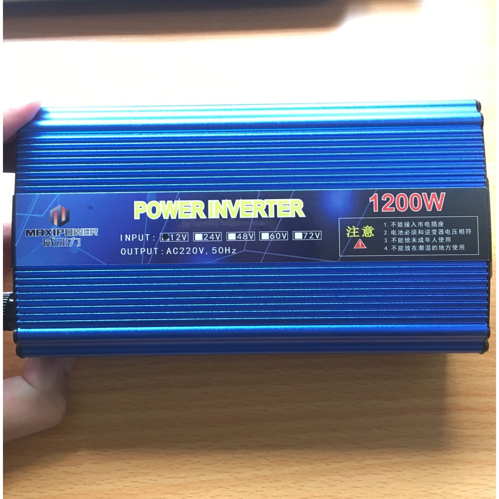 Bộ chuyển đổi nguồn điện MAXIPOWER 1200W giải pháp mất điện không gây ồn, ô nhiễm