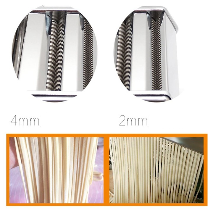 Máy cán bột 2 lưỡi dao làm bánh đa năng, phù hợp gia đình