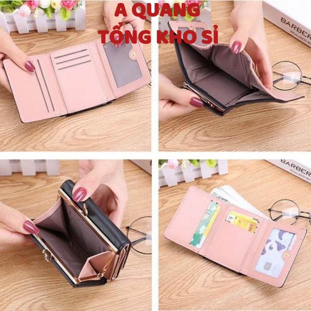 Ví Bóp nữ Mini - Ví nữ Cầm Tay Rất Nhiều Ngăn Phụ Để Thẻ Rộng Nhỏ Gọn Đựng Tiền Mini Giá rẻ, Nhiều Ngăn Siêu Tiện Dụng