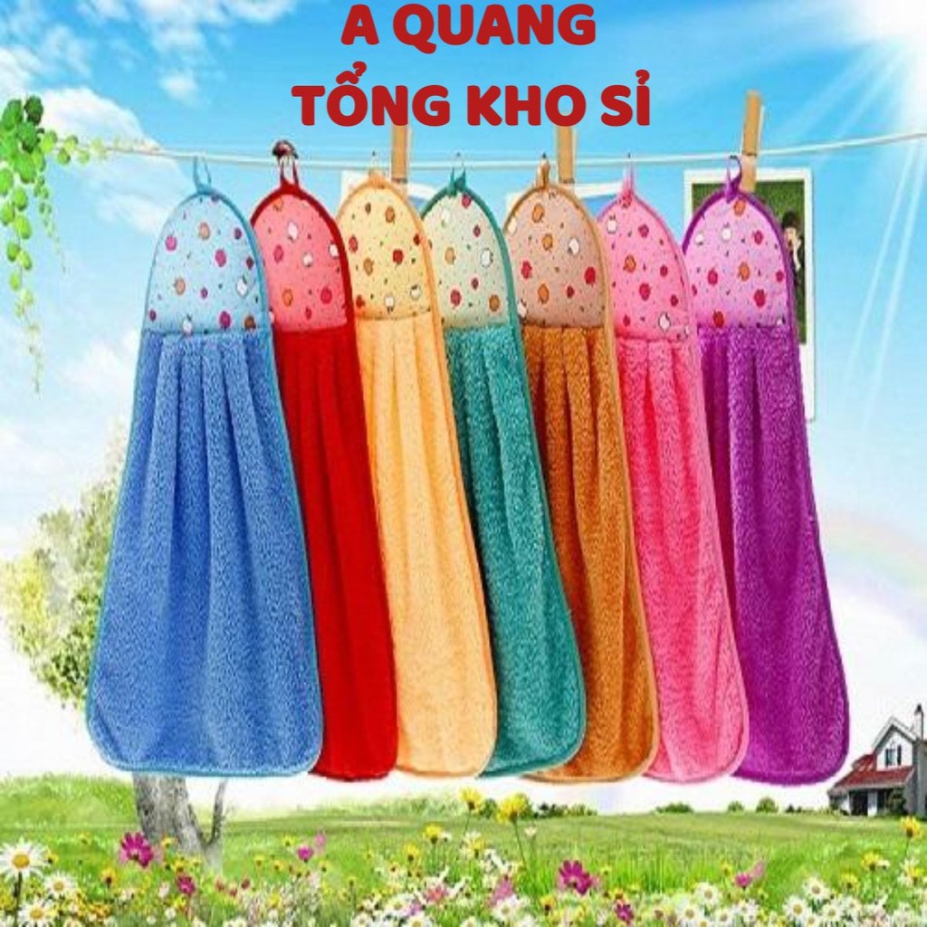Khăn lau tay - Khăn treo bếp - Khăn lau có móc treo - Khăn tiện dụng