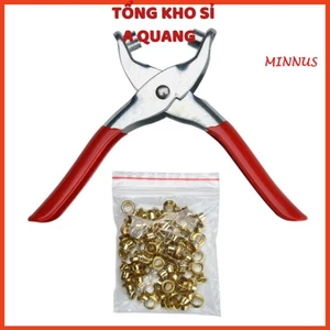 Kìm Bấm Khoen, Bấm Khuy Ore Tặng 100 Khoen Mạ Vàng, Kìm Bấm Cúc Đa Năng Kèm 100 Chi Tiết Cúc Bằng Thép Không Gỉ MÃ: 358