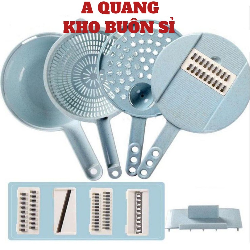 [LOẠI LÚA MẠCH ĐẸP] Bộ Rổ Nạo Đa Năng, Rổ Bảo Rau Củ Quả 12in1 Chi Tiết Thông Minh Tiện Lợi Dành Cho Nhà Bếp