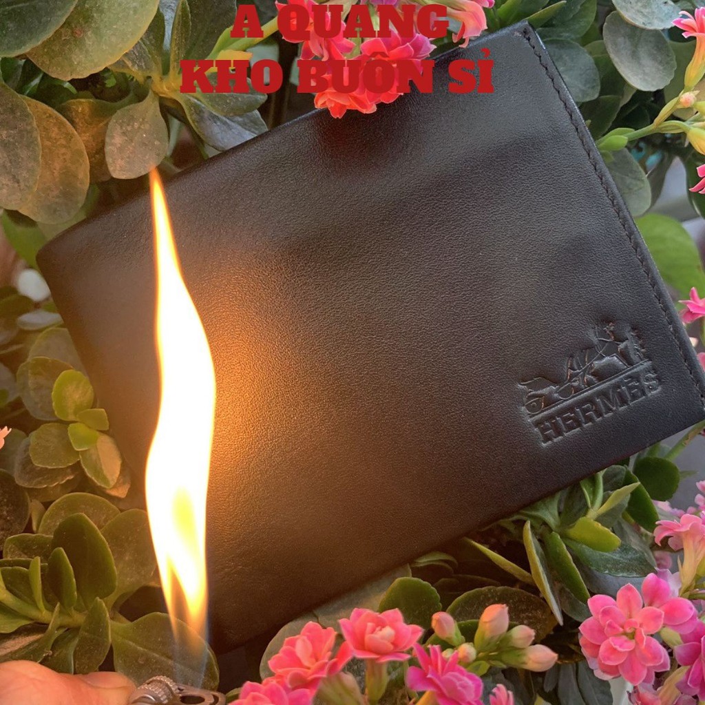 Ví Nam Da Bò 100% May Viền Cao Cấp, Ví Da Thật 100%. Bóp Ví Nam Dáng Ngang Đẹp Full Hộp Sang Trọng Nam Tính Chính Hãng