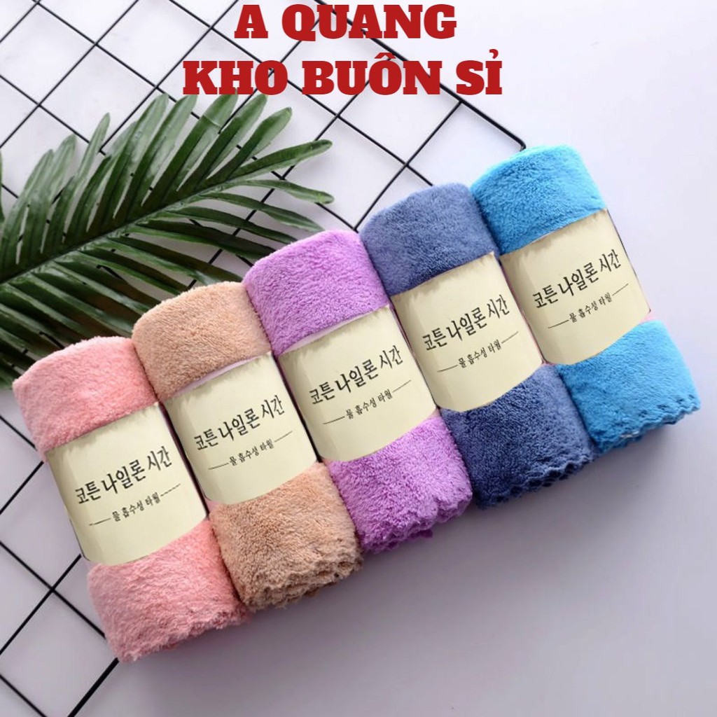 (CHỌN MẦU) Khăn Lau Mặt Lông Cừu,Khăn Mặt Cotton, Khăn Mặt Lông Cừu Xuất Hàn Siêu Mềm Dùng Cho Mọi Loại Da KT 30x50Cm