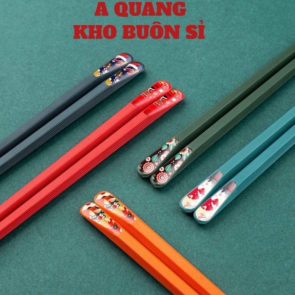 Đũa Nhật, Bộ Đũa Gia Đình Sợi Thủy Tinh,Đũa Gia Đình Kiểu Nhật Bản Nhiều Màu - Đũa Chịu Nhiệt Kháng Khuẩn Chống Trượt
