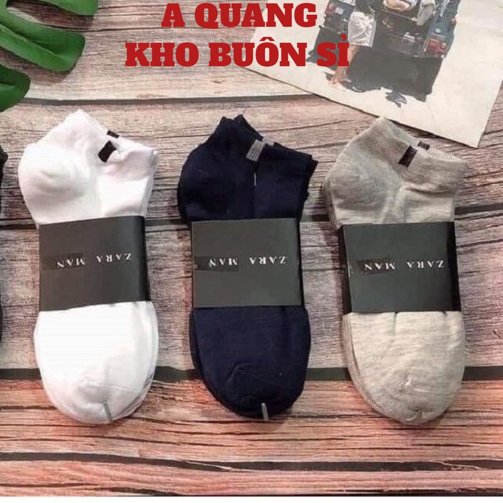 [COMBO] Tất Nam Nữ ZARA Trơn Cổ Ngắn Chất Cotton 100% Co Giãn Thấm Hút Tất Vớ Nam Nữ Thời Trang Cao Cấp Chính Hãng GG1