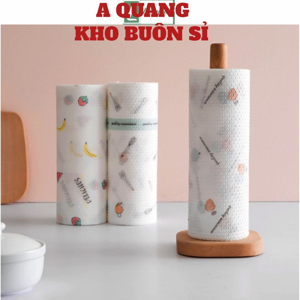 Cuộn Giấy Lau Nhà Bếp Đa Năng - Màu Trắng Có Thể Giặt Được