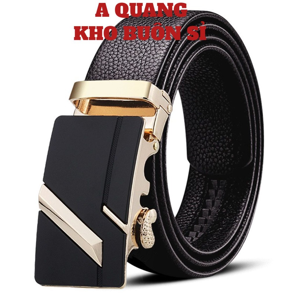 [Mặt Khóa] Thắt Lưng Da Nam Khóa Tự Động Cao Cấp Dây Thắt lưng Nam Da Bò 100% Chính Hãng Burberry CK-12
