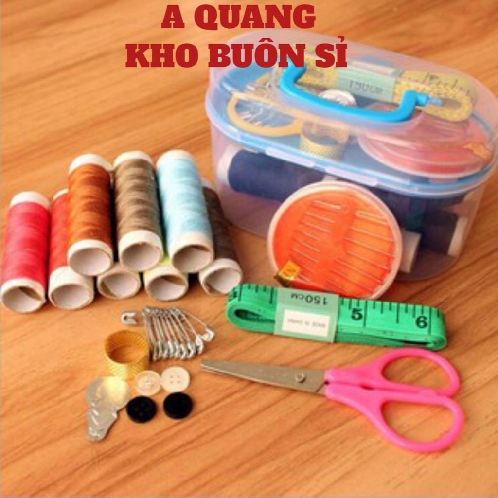 Hộp kim chỉ đa năng🍀SHOPEMTRANG07🍀Hộp đựng kim chỉ đa năng, gọn gàng đầy đủ kèm hộp đựng