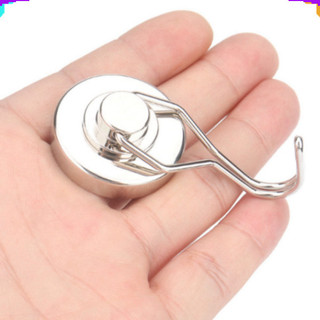 Nam châm đất hiếm móc treo quay 360 độ, lực từ siêu mạnh, mạ niken màu bạc sáng không gỉ