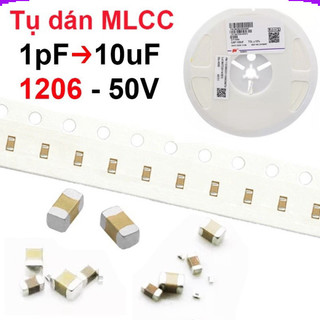 [Giá combo] (100 cái) tụ gốm, tụ dán đa lớp MLCC - size 1206 - 50V