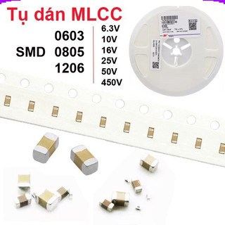 [Giá combo] (100 cái) tụ gốm, tụ dán đa lớp MLCC - size 0603 - 50V