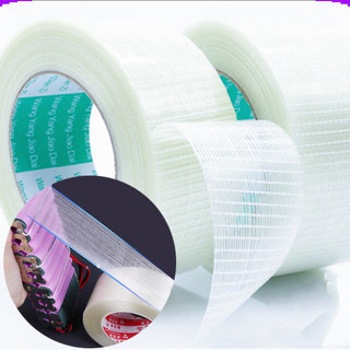 Băng dính/băng keo sợi thuỷ tinh caro 1 mặt, cuộn 50 mét