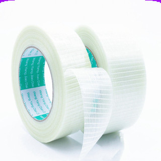 Băng dính/băng keo sợi thuỷ tinh caro 1 mặt, cuộn 50 mét