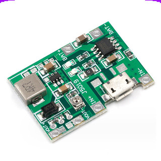 Mạch sạc pin 1S 18650 J5019 dùng IC TC4056 tích hợp mạch tăng áp 2A từ 5V lên 18V