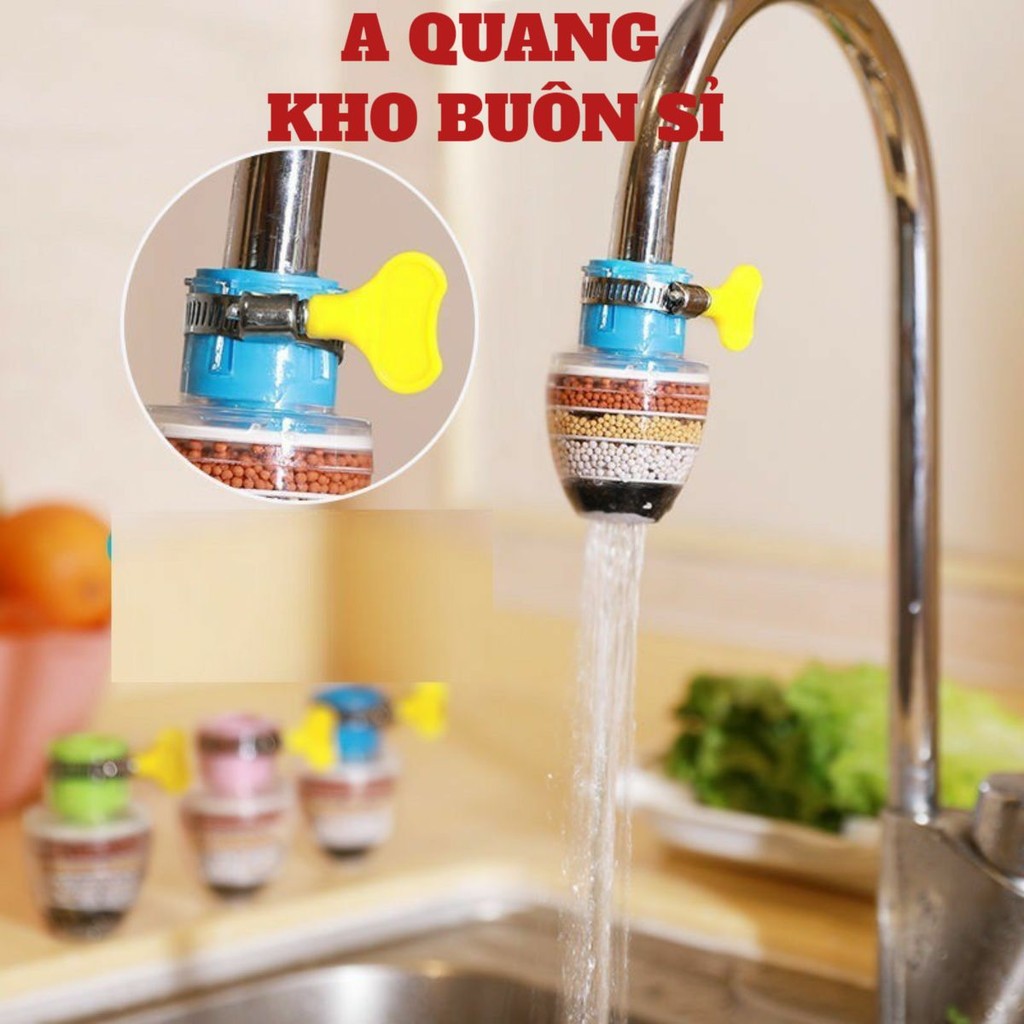 (COMBO 5) Đầu Lọc Nước Trực Tiếp Tại Vòi 6 Tầng Lọc Đầu Lọc Nước Tại Vòi 6 Lớp Linh Hoạt Tiết Kiệm Nước Tháo Rời