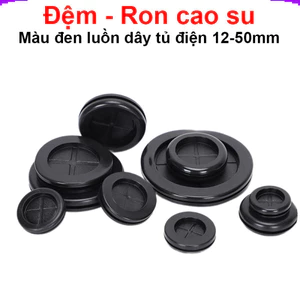Đệm cao su, Ron cao su đen luồn dây tủ điện 12 - 50mm