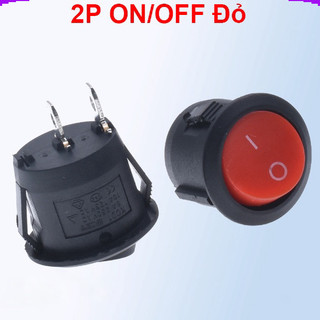 [Giá combo] (10 cái) Công tắc bập bênh KCD1 hình tròn 6A - 250V lỗ khoét 20mm