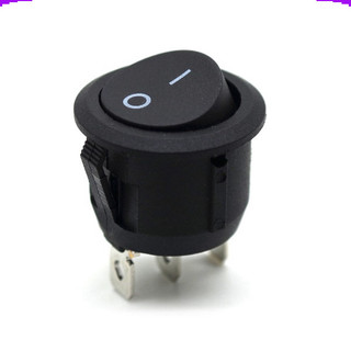 [Giá combo] (10 cái) Công tắc bập bênh KCD1 hình tròn 6A - 250V lỗ khoét 20mm