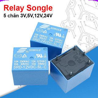 [Giá combo] (5 cái) Relay ( Rờ Le) 3V - 5V - 12V - 24V - 5 chân SongLe
