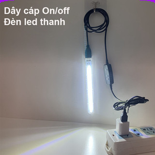 Đèn Led siêu sáng 5V, cáp kim loại, cáp on off