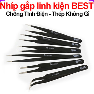Nhíp gắp linh kiện BEST loại tốt, Nhíp chống tĩnh điện ESD bằng thép không gỉ