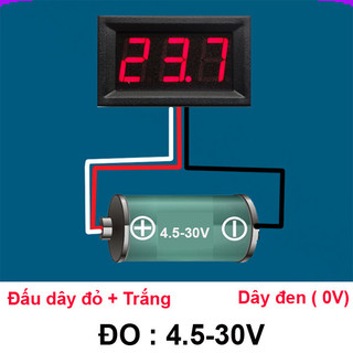 Đồng hồ hiển thị điện áp DC 0V - 100V 3 dây