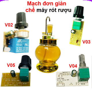 Mạch Delay 0 - 8s V02 (Dùng làm Máy rót rượu nhấn nút rót )