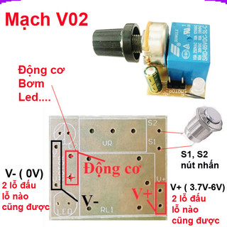Mạch Delay 0 - 8s V02 (Dùng làm Máy rót rượu nhấn nút rót )