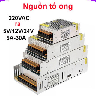 Nguồn xung tổ ong 5V/12V/24V (2A - 60A), Nguồn chuyển đổi 220V ra điện áp DC