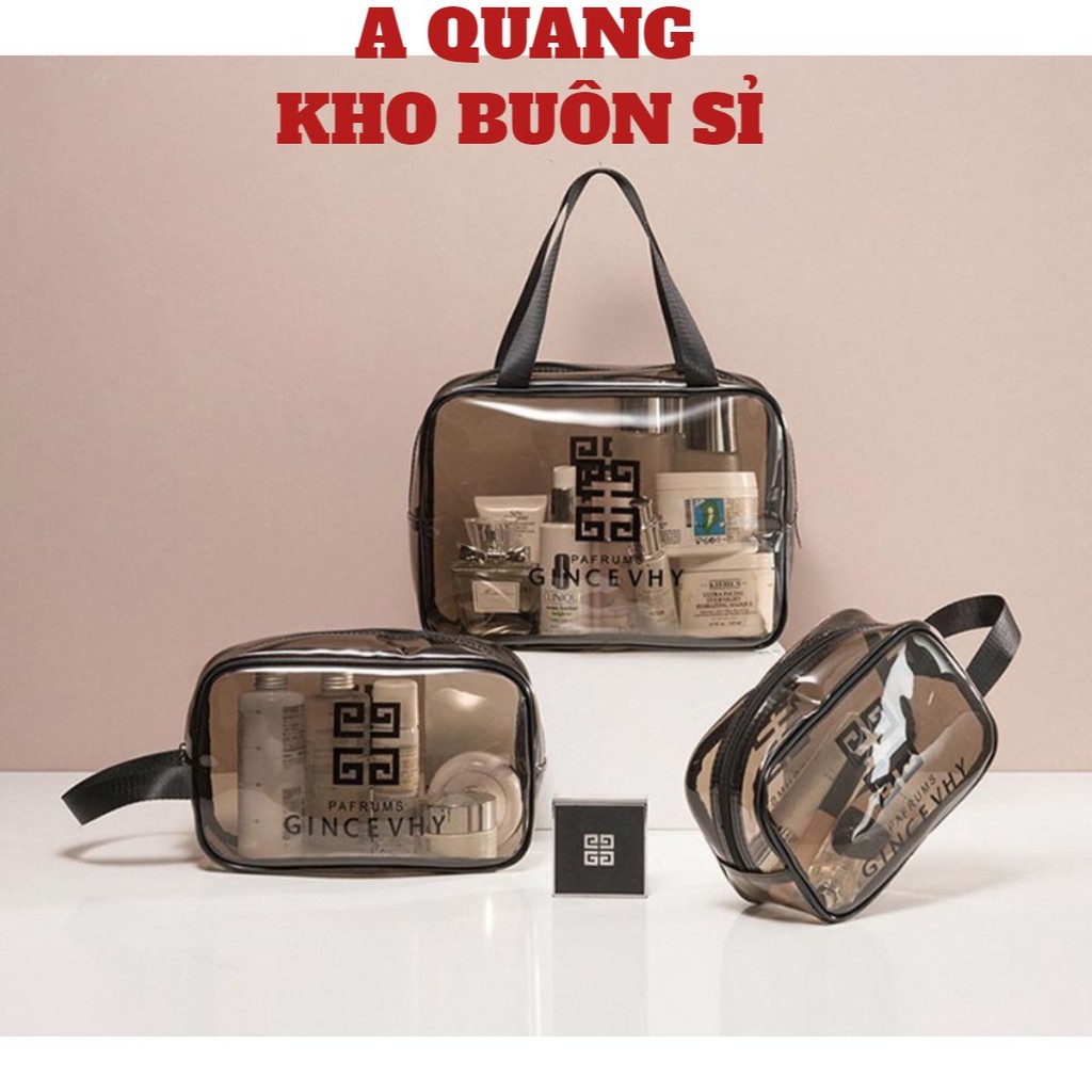 Set 3 Túi Đựng Mỹ Phẩm Trong Suốt, Túi Du Lịch Trong Suốt Chống Thấm Nước