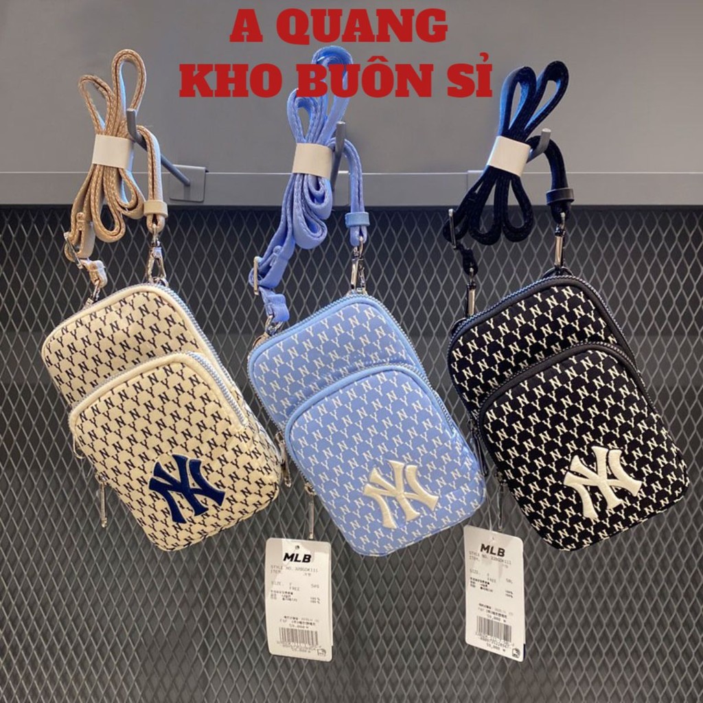 [Hàng Hiệu] Túi đeo chéo MLB NY, Ví nam nữ Minibag Monogram nhiều màu XUẤT DƯ FULL TEM TAG - #túi_đeo_cheo