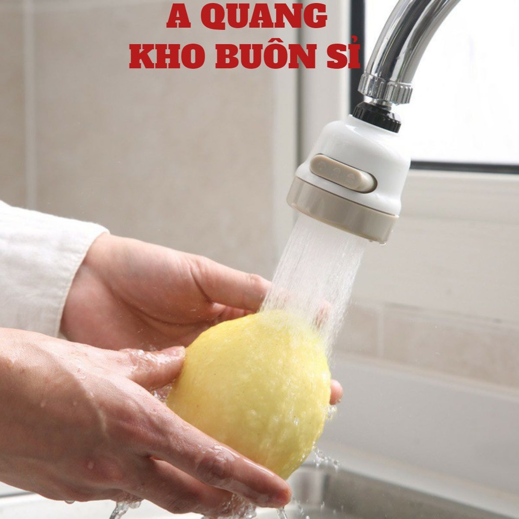 Đầu tăng áp lực nước với 3 chế độ nước Xoay đa năng 180 độ lắp vòi rửa bát ( Đầu nối vòi nước bồn rửa chén tăng áp 200%)