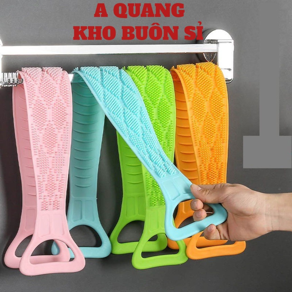 Khăn Tắm Massager Lưng🍀SHOPEMTRANG07🍀Khăn Chà, Cọ Lưng Bằng Silicon, Đai Tắm Chà Lưng