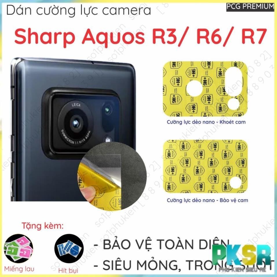 [Mua 1 tặng 1] Dán cường lực camera Sharp Aquos R3/ R6/ R7 loại nano ...