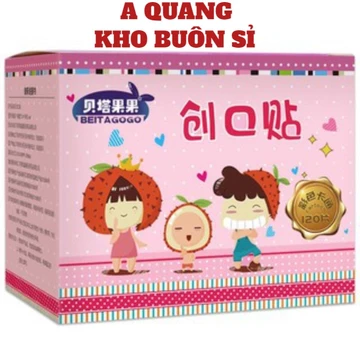 (COMBO 2) Hộp 100 băng gạc y tế họa tiết hoạt hình Miếng băng y tế cá nhân chống nước bảo vệ vết thương cho bé
