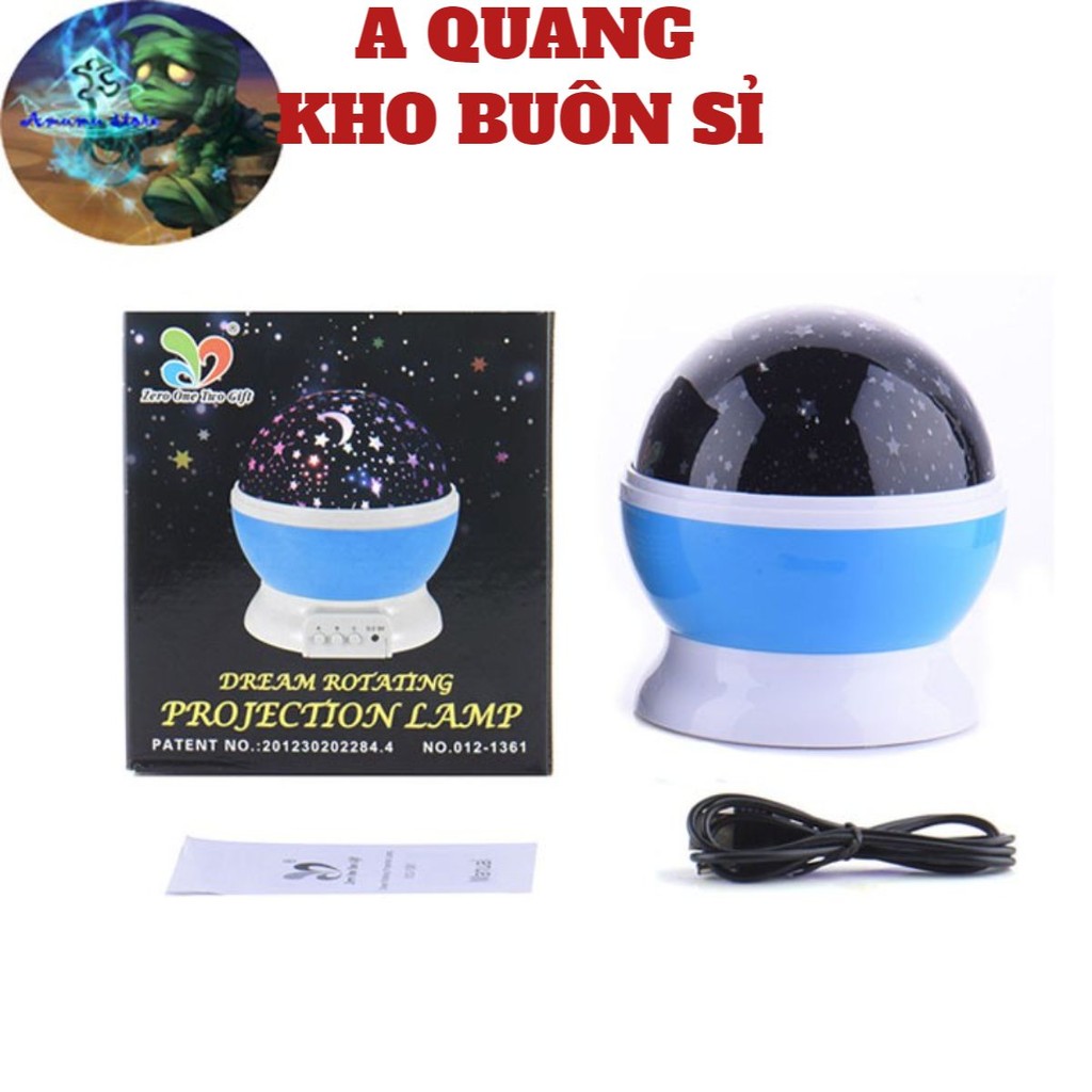 (Rẻ vô địch) Đèn ngủ chiếu sao vũ trụ độc đáo xoay 360 độ nhập khẩu