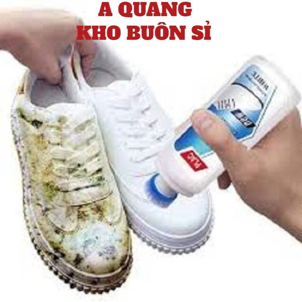 Chai tẩy trắng giày dép túi xách Plac - đầu bàn chải🍀SHOPEMTRANG07🍀Dung dịch tẩy trắng Giày, Lọ tẩy giày đa năng