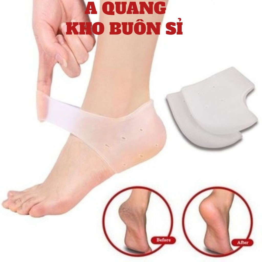 Bọc lót gót chân silicon, miếng lót gót chân silicon🍀SHOPEMTRANG07🍀Bao đeo bảo vệ gót chân, mang giày êm chân chống nứt