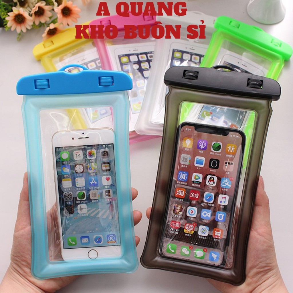 Túi chống nước bảo vệ điện thoại khi đi biển, bơi lội loại đẹp có phao nổi🍀SHOPEMTRANG7🍀Phao đựng điện thoại chống nước