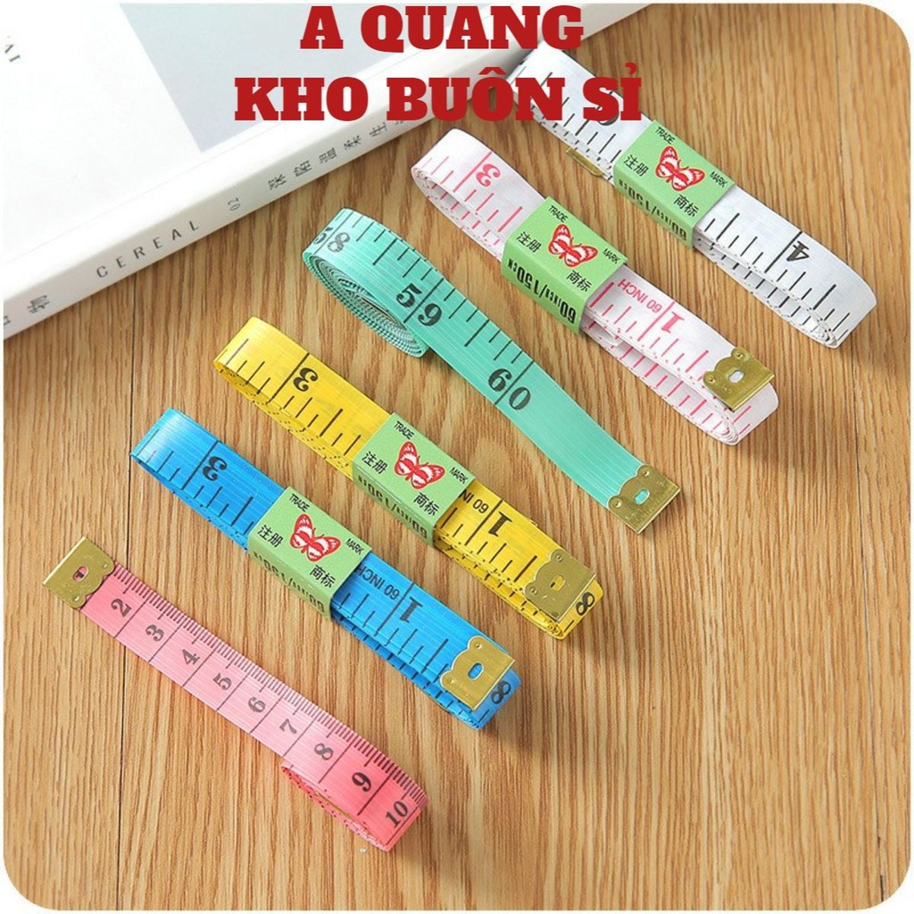 (COMBO 20) Thước dây 1,5m nhiều màu bền đẹp đo chiều cao, vòng eo🍀SHOPEMTRANG7🍀Thước dây thợ may